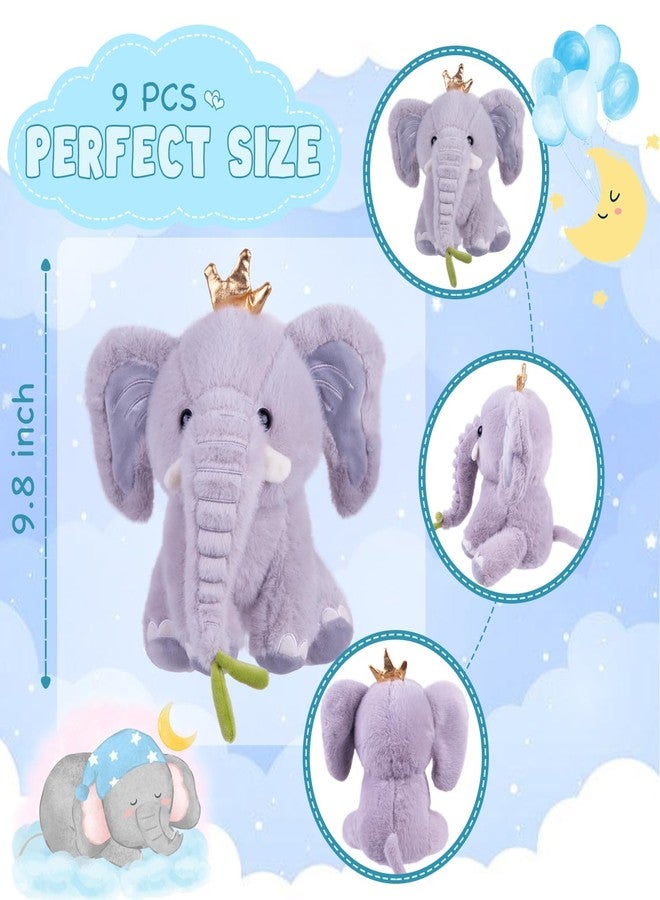 ARELUX 6 Pack 9.8Inch Grey Elephant Stuffed Animal Pillows Party Supplies - Soft Plush Hugging Pillows , Cute Animal Plushies Set - Perfect for Decor, Gifts, and Cuddling for Party Favor Packs - Image 5